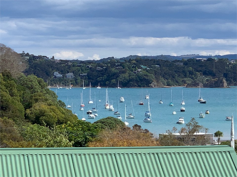 View of Matauwhi Bay from the deck
