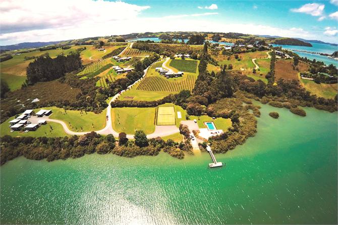 Aerial of Riverside Matakana