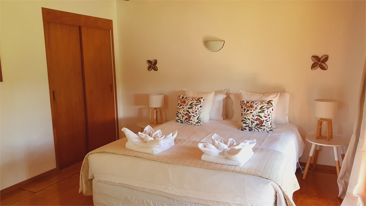 Downstairs king bedroom looking over the river