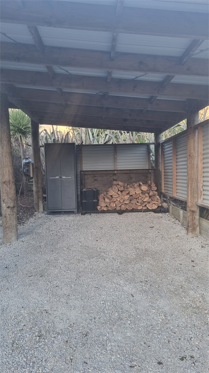 Car port by front door