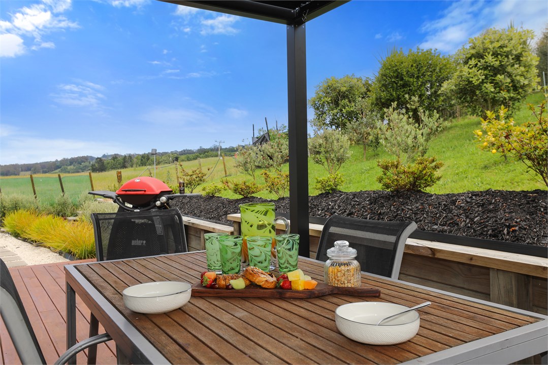 Covered outdoor entertaining area