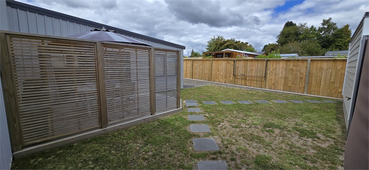 Outside deck and lawn area