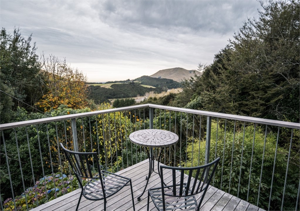 Many guests eat breakfast on this deck