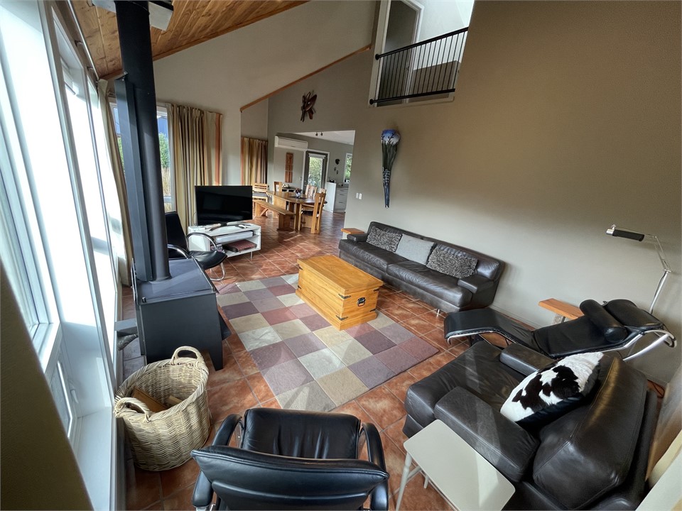 Lounge with wood-burner