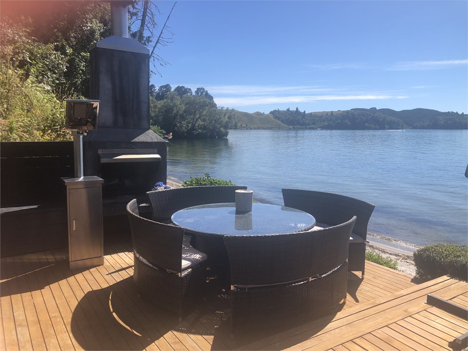 Outdoor table front deck main house