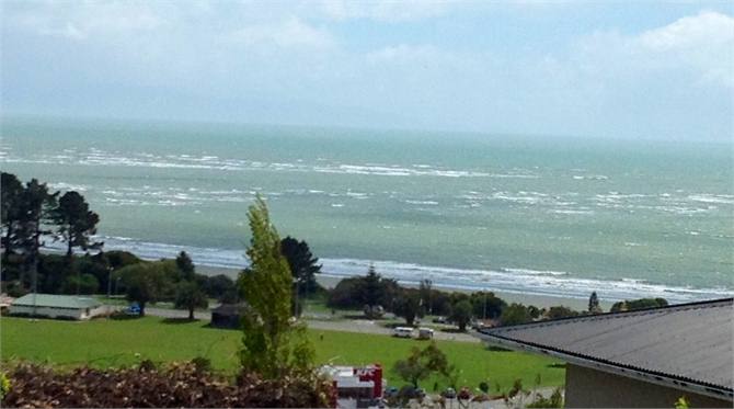 View of Tasman Bay & Tahunanui Beach from the deck
