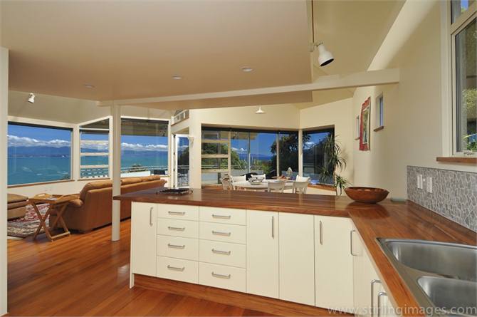 Fully-equipped Kitchen with views through to the S