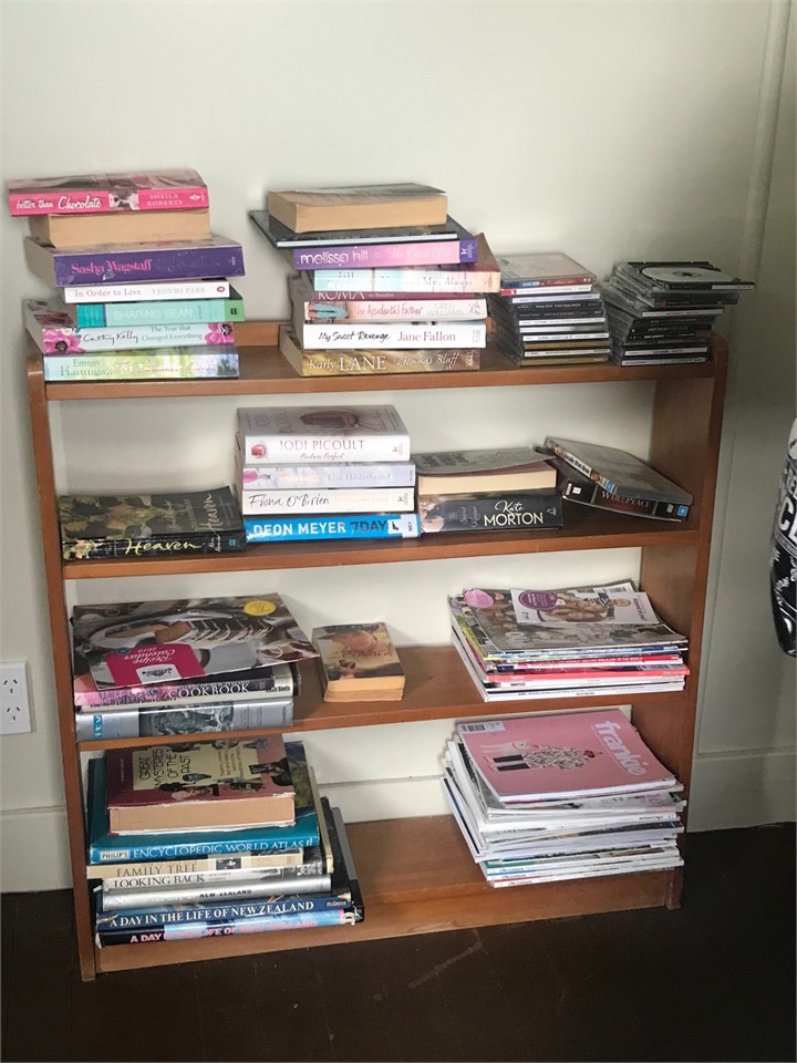 Lots of books for guests to read