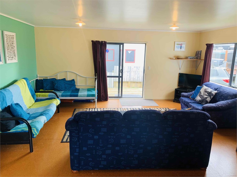Barbara Ave Beach House - Kitchen view to deck
