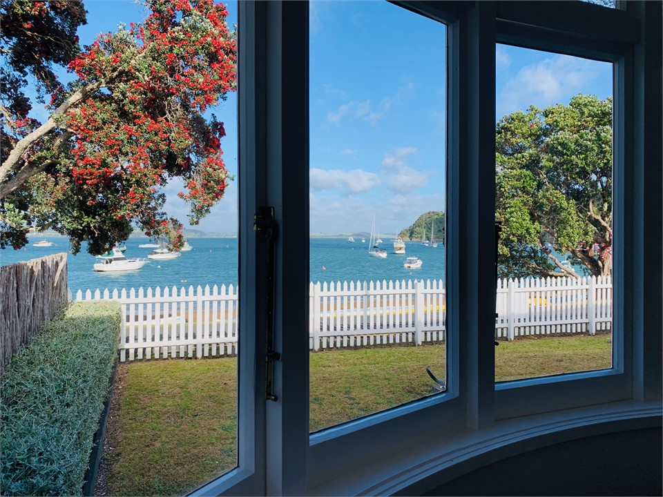 View from master bedroom window seat