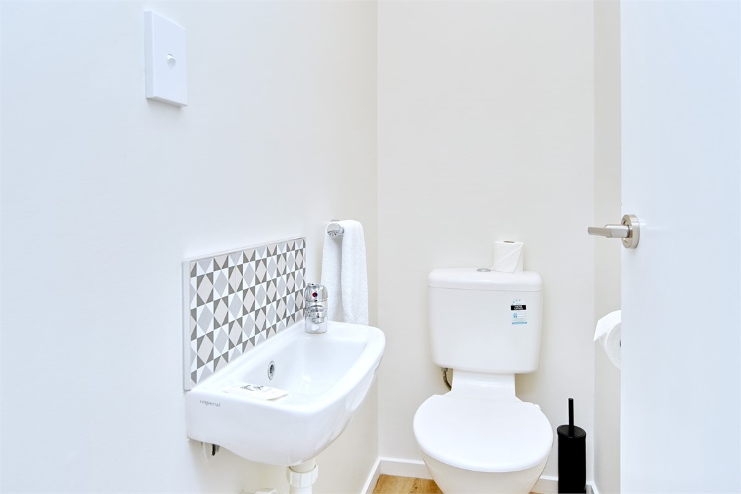 Separate toilet and vanity