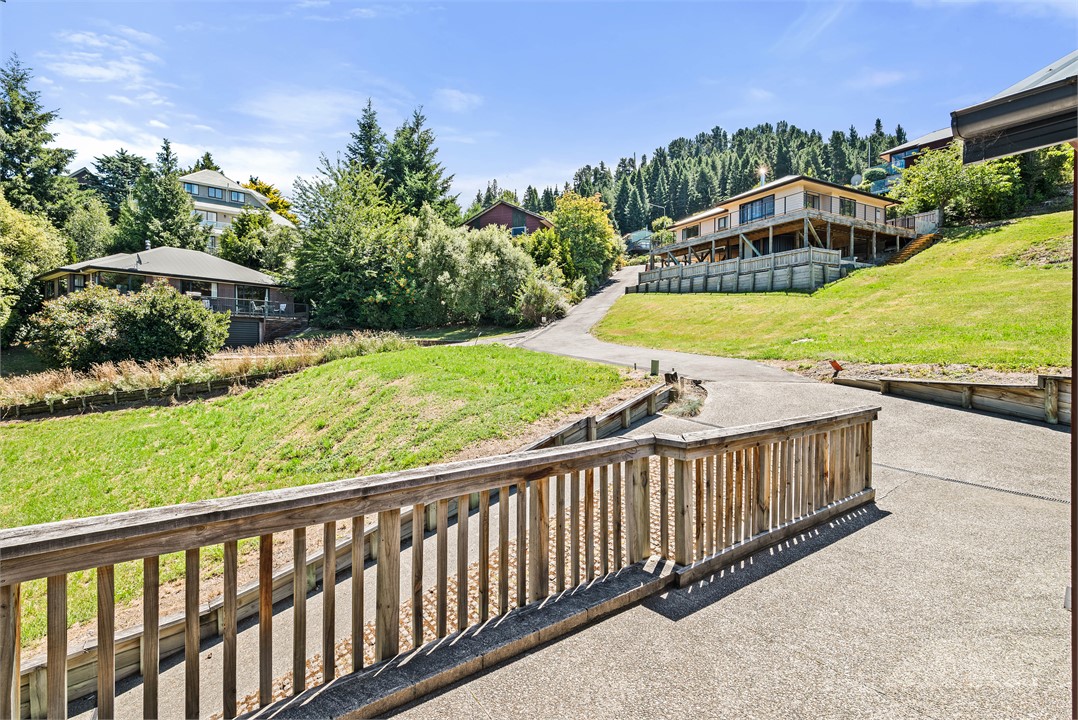 View from the house looking up the driveway toward
