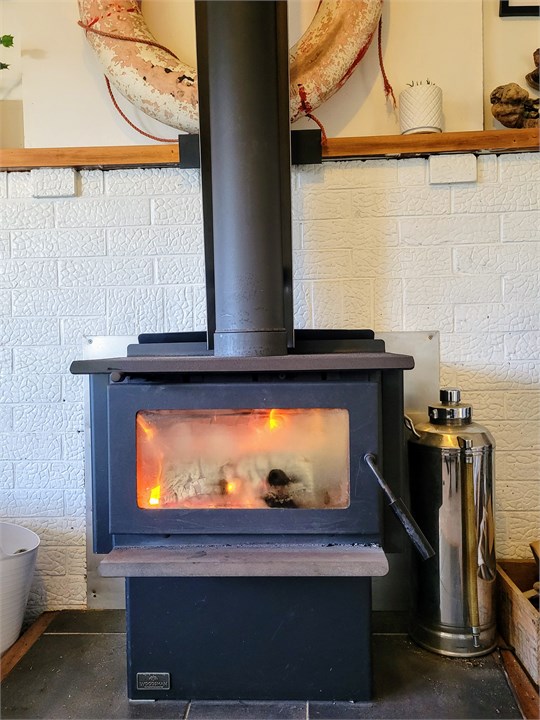 In winter the fire is available for heating.