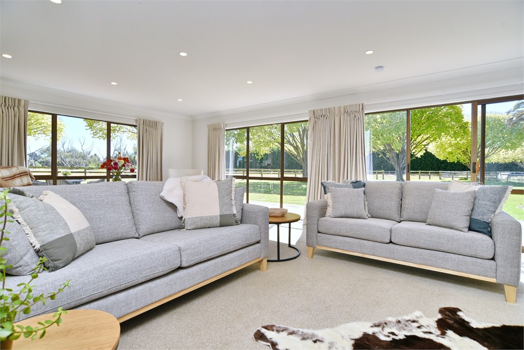 Living room has a TV seating areas and a fireplace