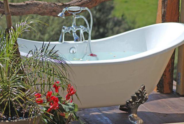 luxurious outdoor bath under the stars