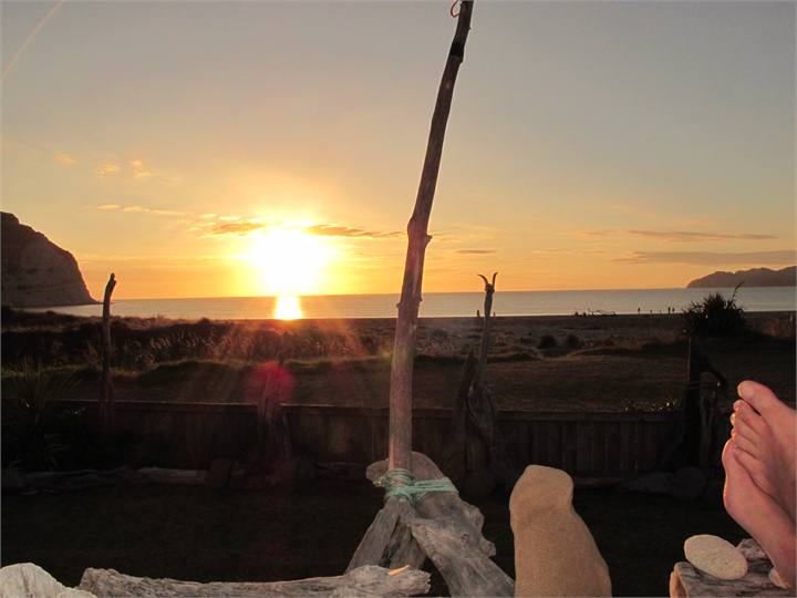 Kicking back on the deck