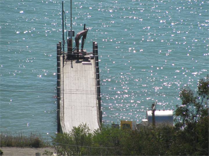 Looking down where boats unload