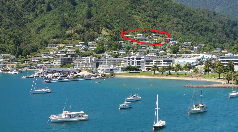 Apartment located at the top of the hill as marked