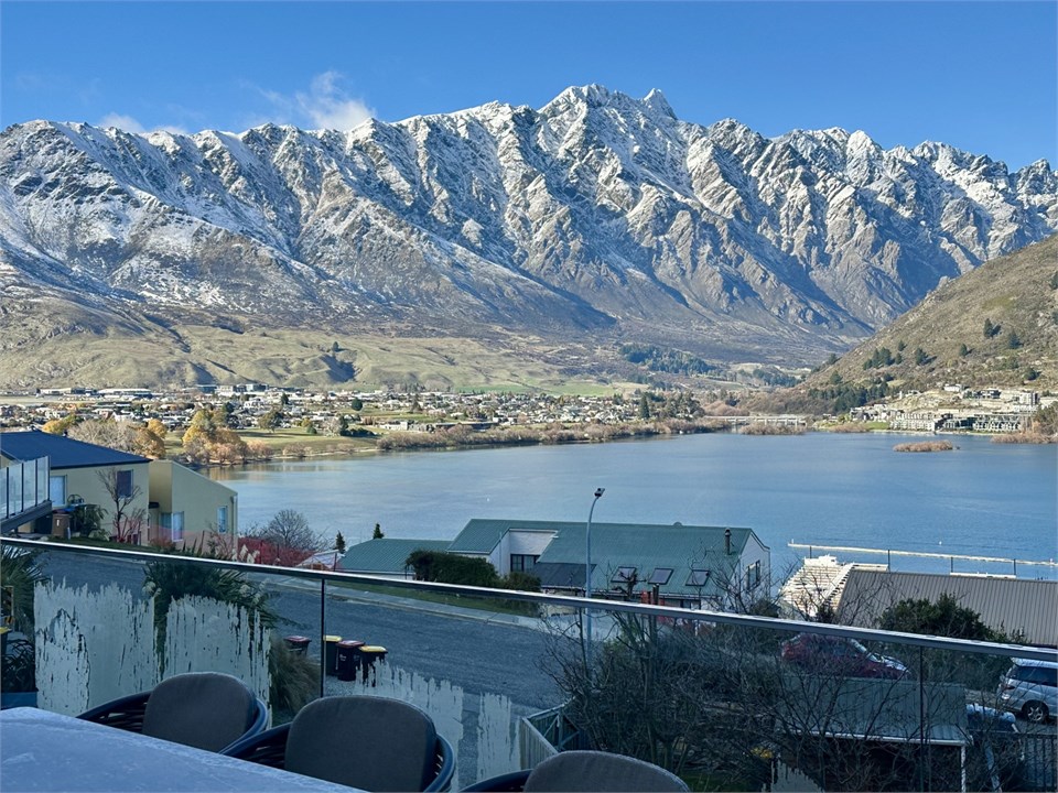 The Remarkables from the deck