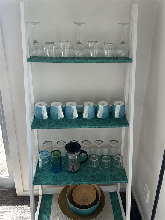 Well stocked kitchenette with coffee machine