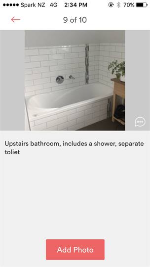 Upstairs bathroom, Shower, bath and separate toile