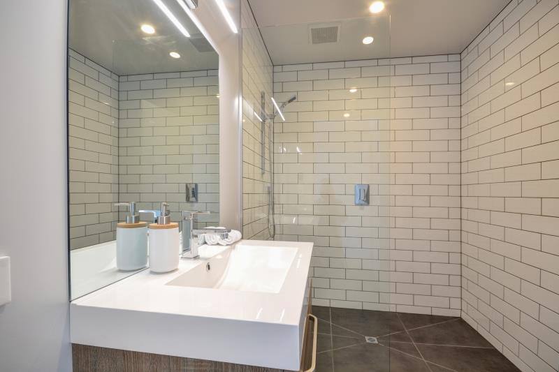 2nd bathroom with shower and toilet