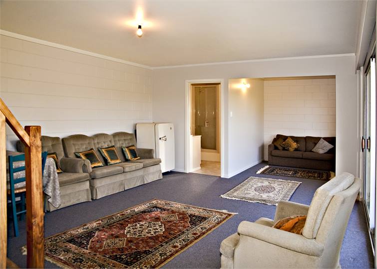 Downstairs living and games area