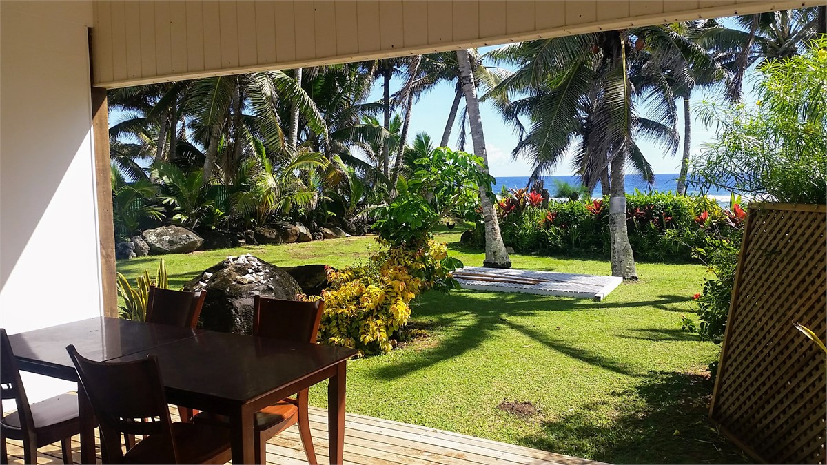 View of reef from doorway of Reef View Studio Unit