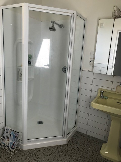 Shower in main bathroom