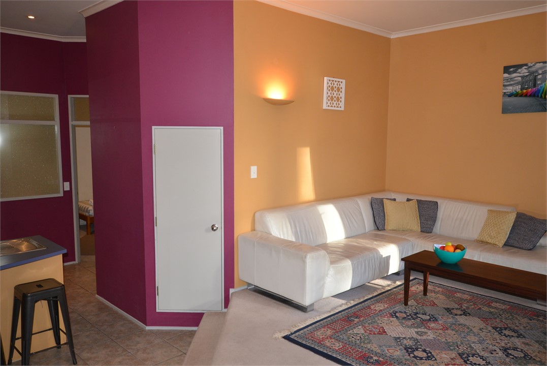 Lounge with large leather sofa