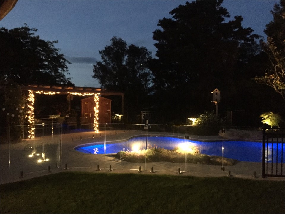Owner's pool to use at night