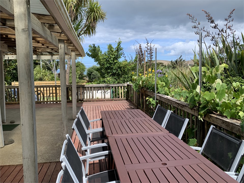 The large deck: a great place to relax