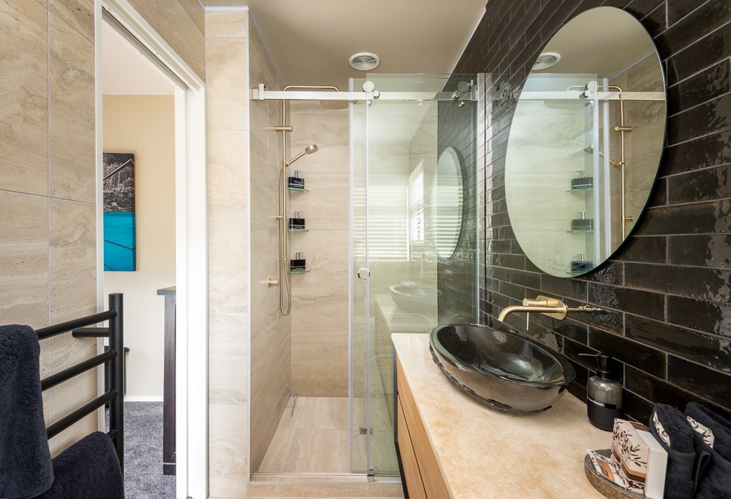 Newly renovated luxury ensuite with toiletries pro