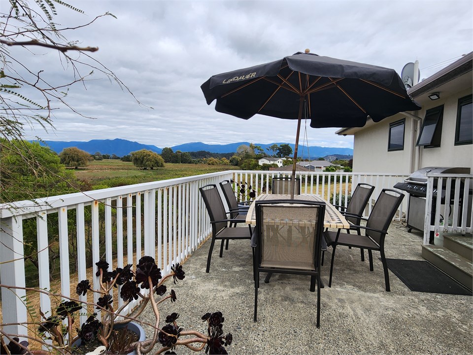 rear patio & bbq area