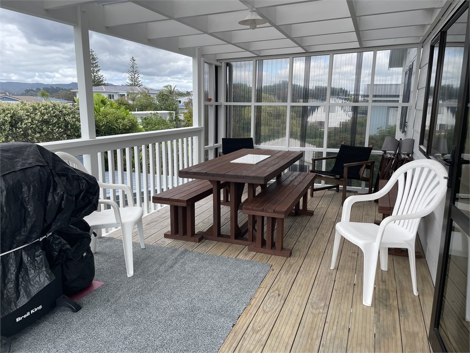 Back deck ready for the family BBQ's
