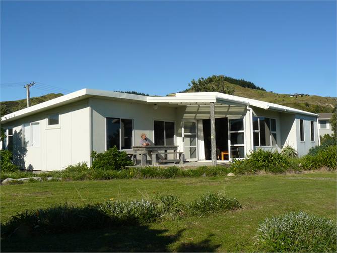 view of the bach from the road