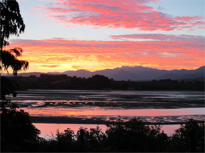 Enjoy fabulous sunsets over the Moutere Inlet