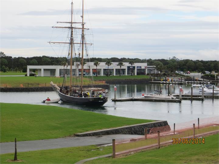 Over the road to Marina. R Tucker Thompson visits