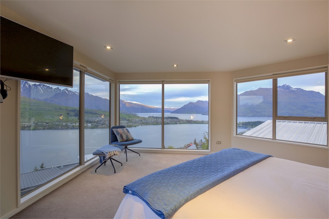 Master bedroom on top floor with beautiful views