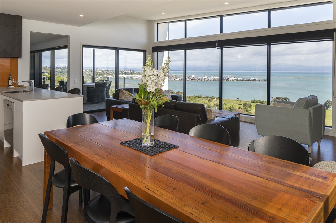 Dining area with sea views