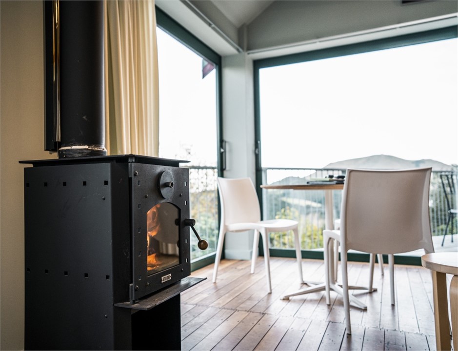 Cosy fireplace for cooler days