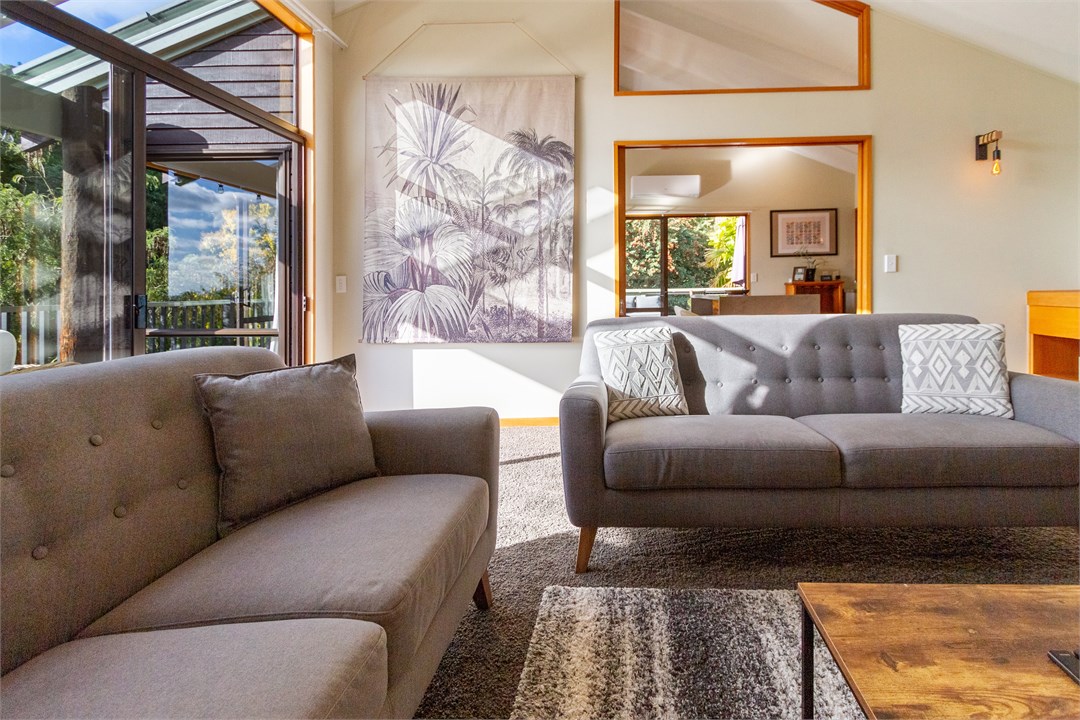 Sunny, contemporary living spaces