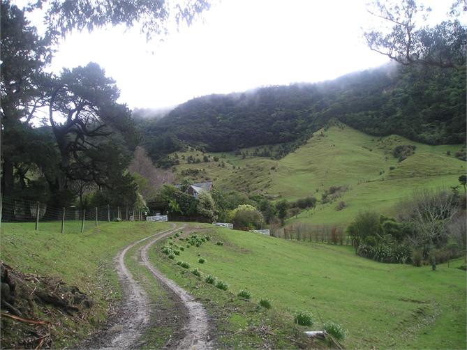 The farm on a cloudy day