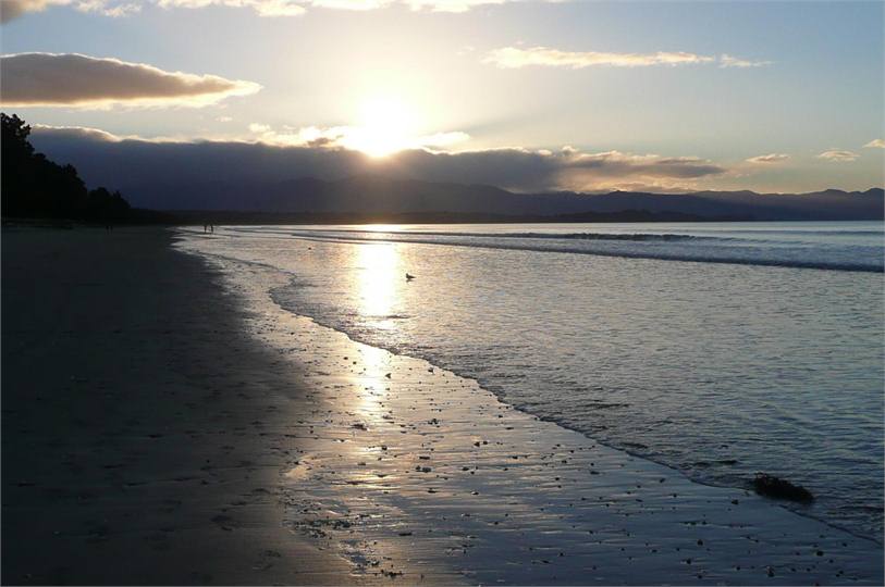 Rabbit Island beach at dusk