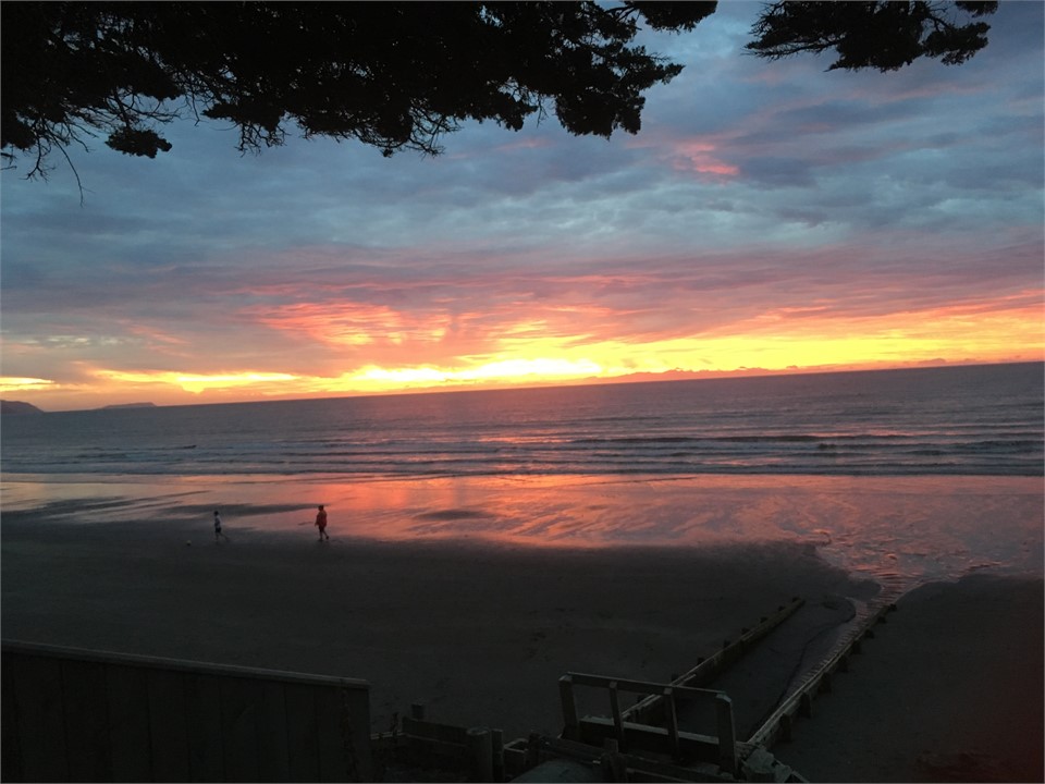 Sunset from beachfront