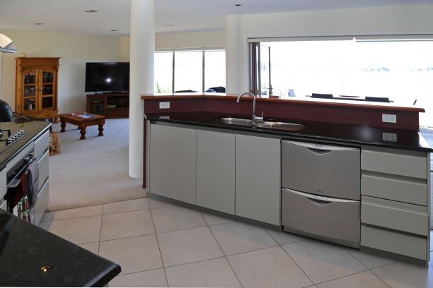 fully equipped kitchen with views