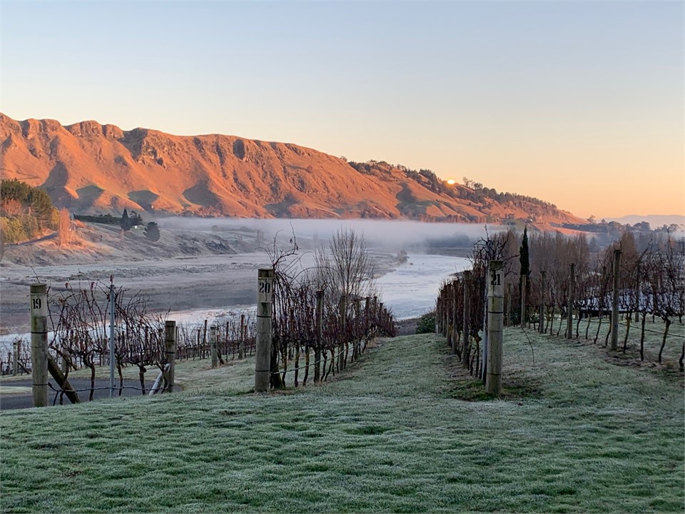 Winter morning on river loop walk
