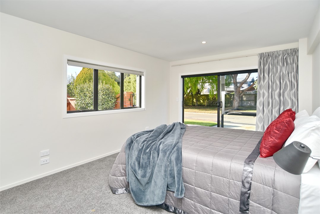 Bedroom 4 has a Queen bed and a sliding door