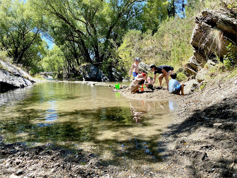 Swimming at the Sowburn River.