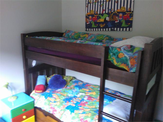 3rd bedroom with bunk and a roll away trundler